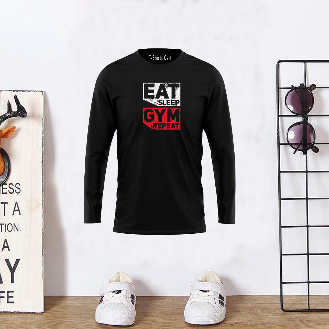 EAT SLEEP GYM REPEAT FULL SLEEVE