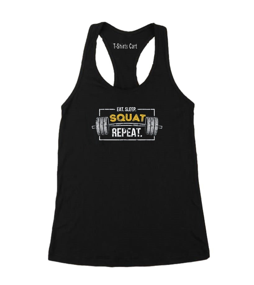 BUILT BT SQUATS - MOTIVATIONAL GYM TANKOP